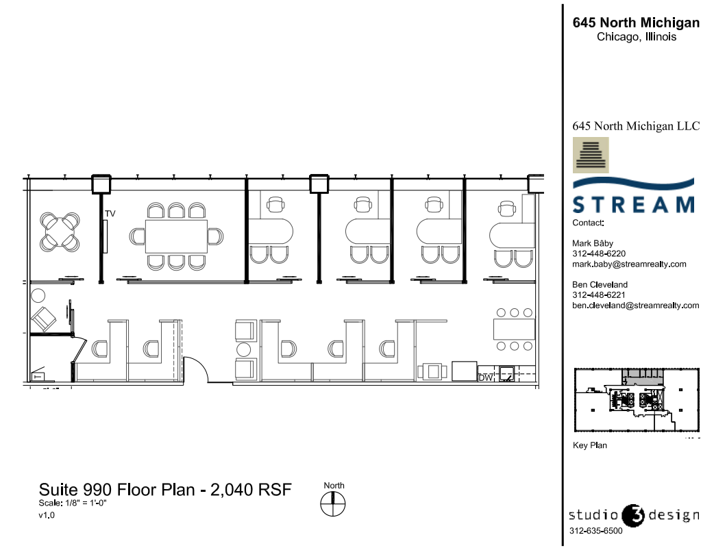 645 N Michigan Ave, Chicago, IL à louer Plan d’étage– Image 1 sur 1