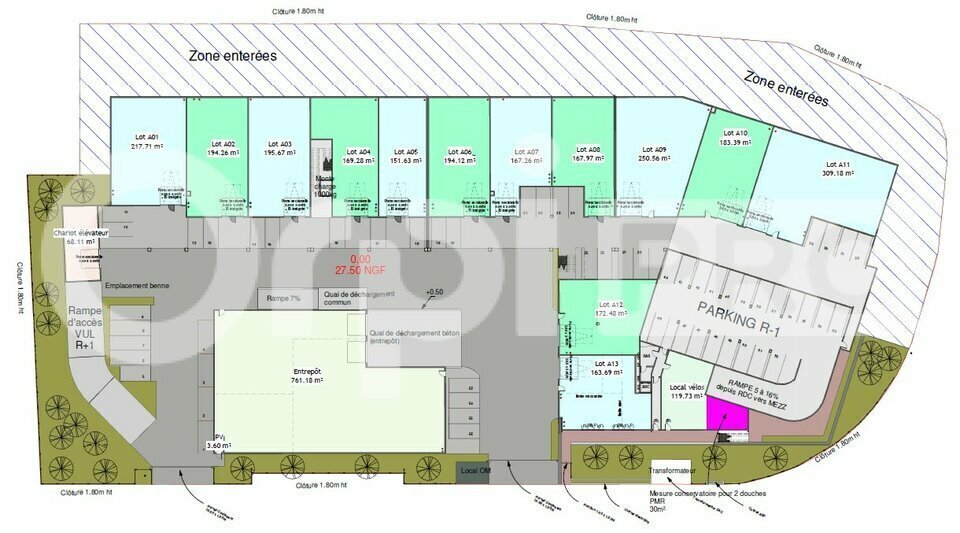 Industriel/Logistique dans Villeneuve Les Maguelone à vendre - Plan de site – Image 3 sur 3