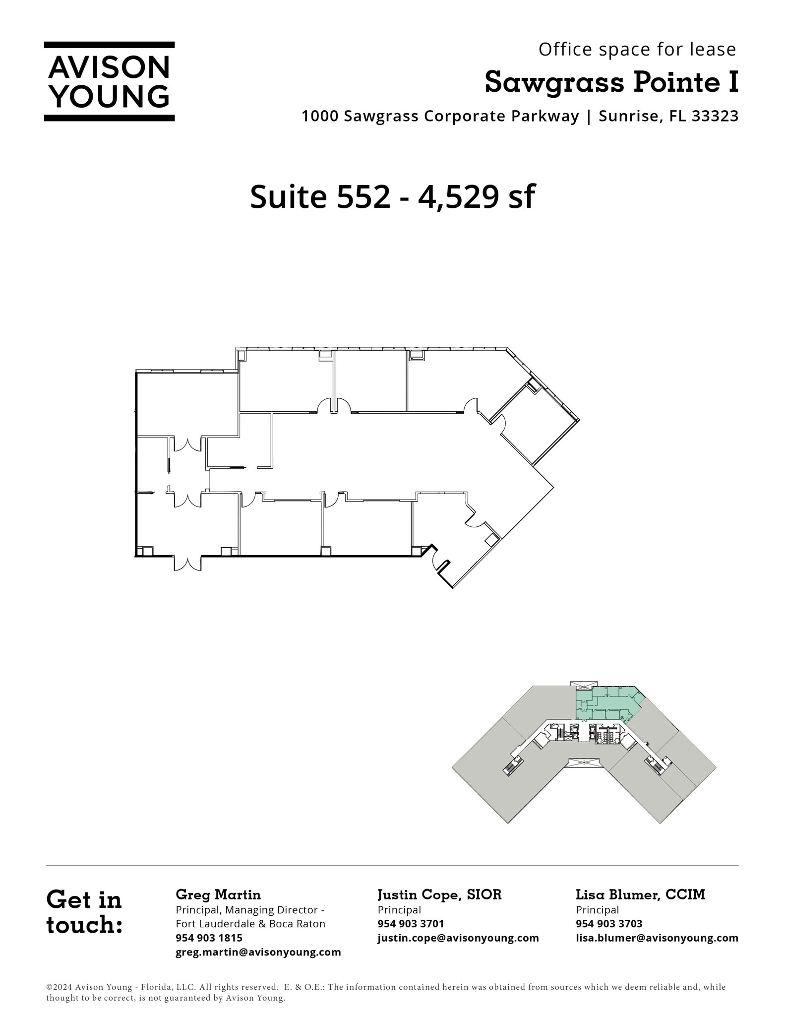 1000 Sawgrass Corporate Pkwy, Sunrise, FL à louer Plan d’étage– Image 1 sur 1