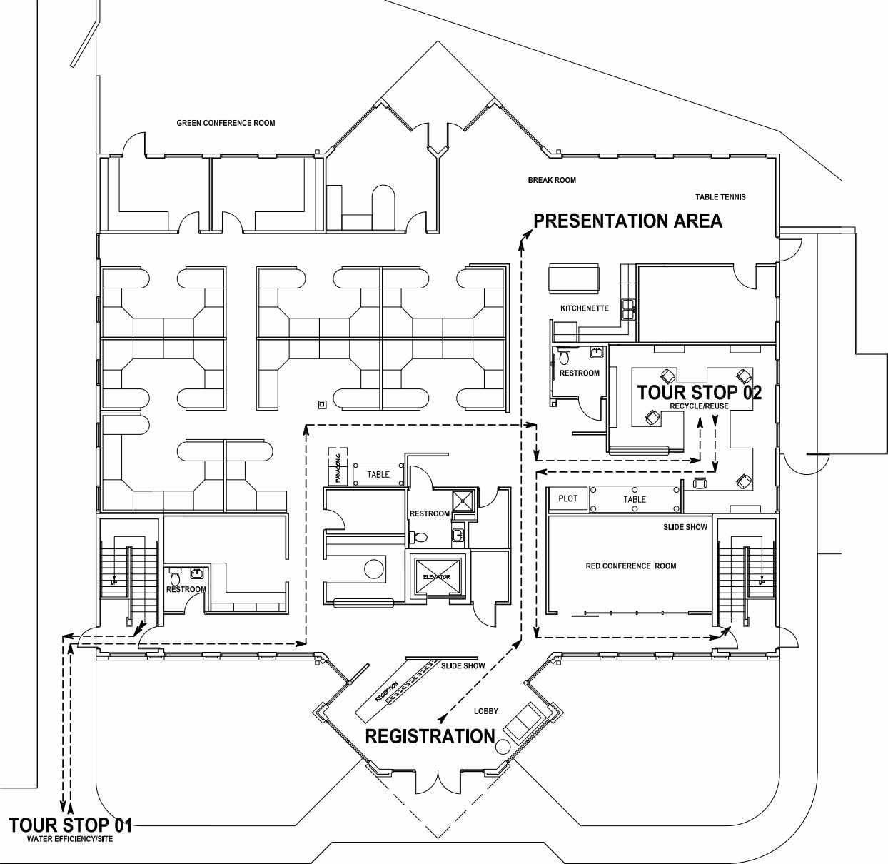 1405 Dublin Rd, Columbus, OH à vendre Plan d’étage– Image 1 sur 2