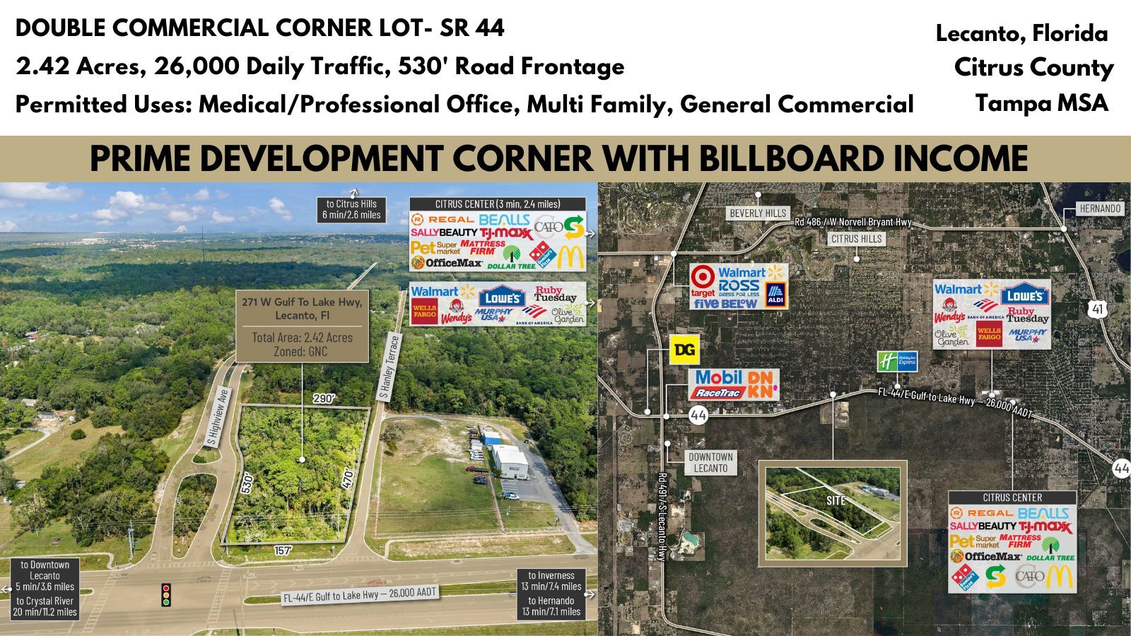 271 W Gulf to Lake Hwy, Lecanto, FL à vendre Photo de l’immeuble– Image 1 sur 14