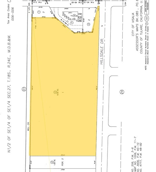 5400 W Hillsdale Ave, Visalia, CA à vendre - Plan cadastral – Image 3 sur 3