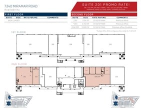 7310-7480 Miramar Rd, San Diego, CA à louer Plan d’étage– Image 1 sur 1