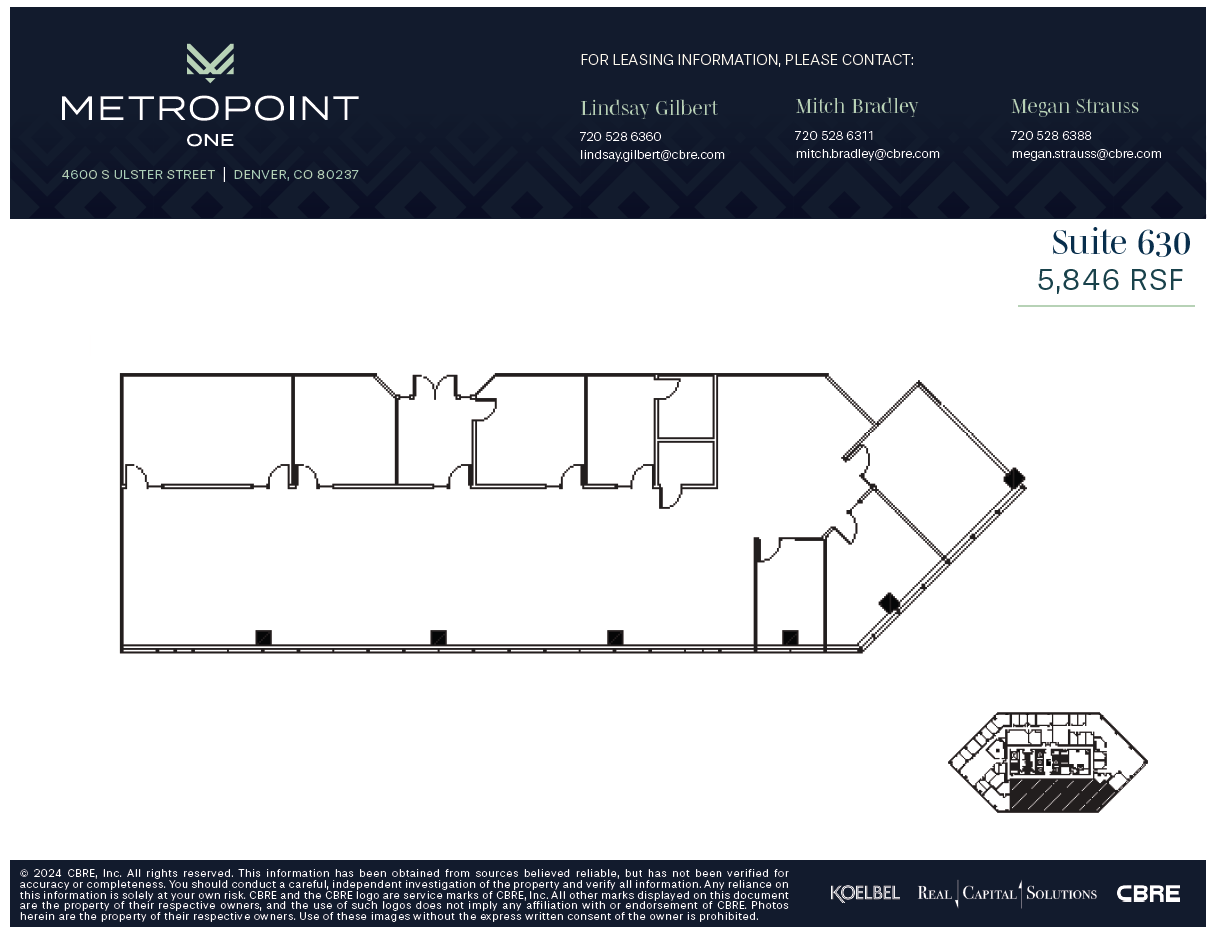 4600 S Ulster St, Denver, CO à louer Plan d’étage– Image 1 sur 1