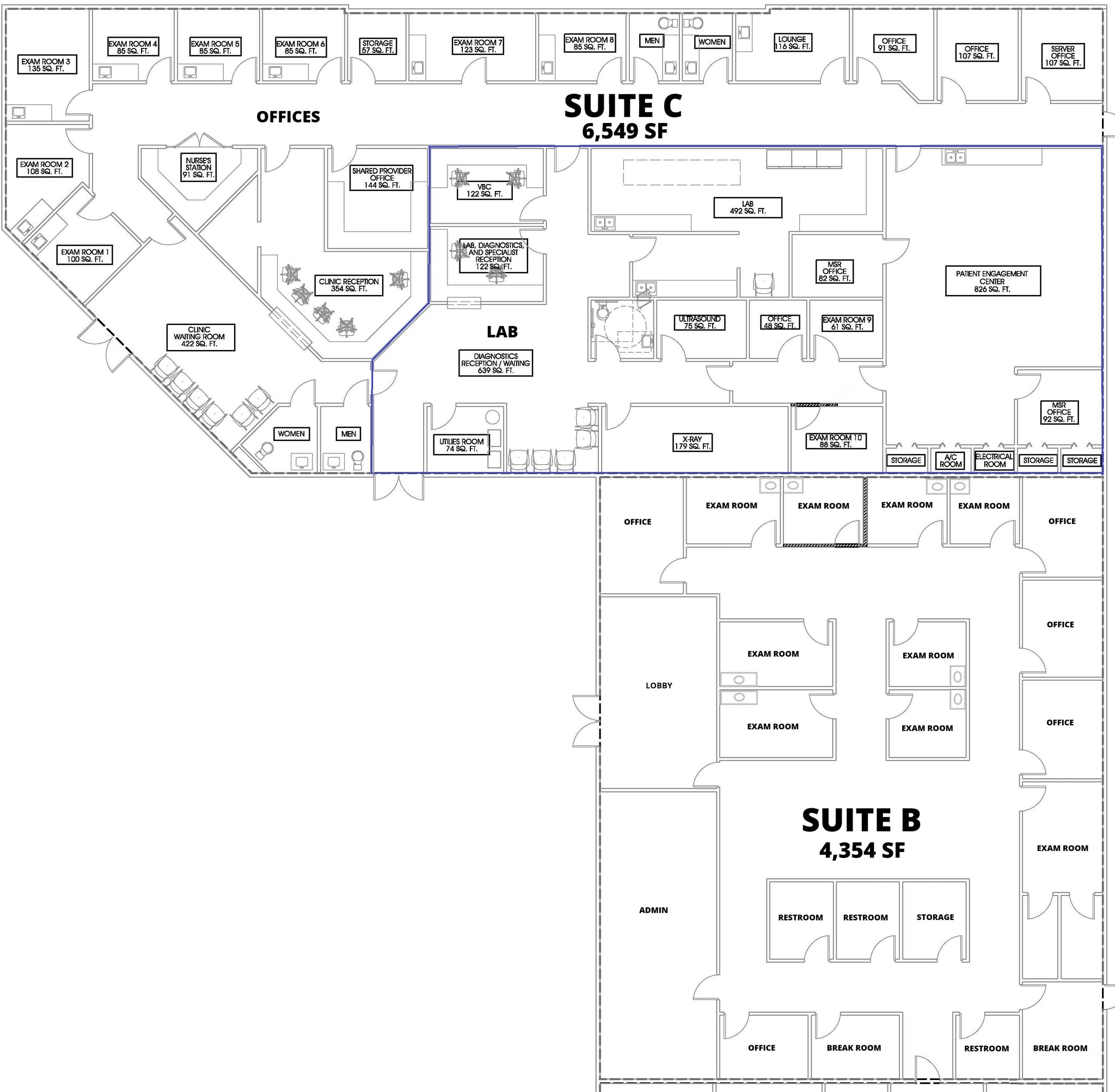 1180 W Granada Blvd, Ormond Beach, FL à louer Plan d’étage– Image 1 sur 1