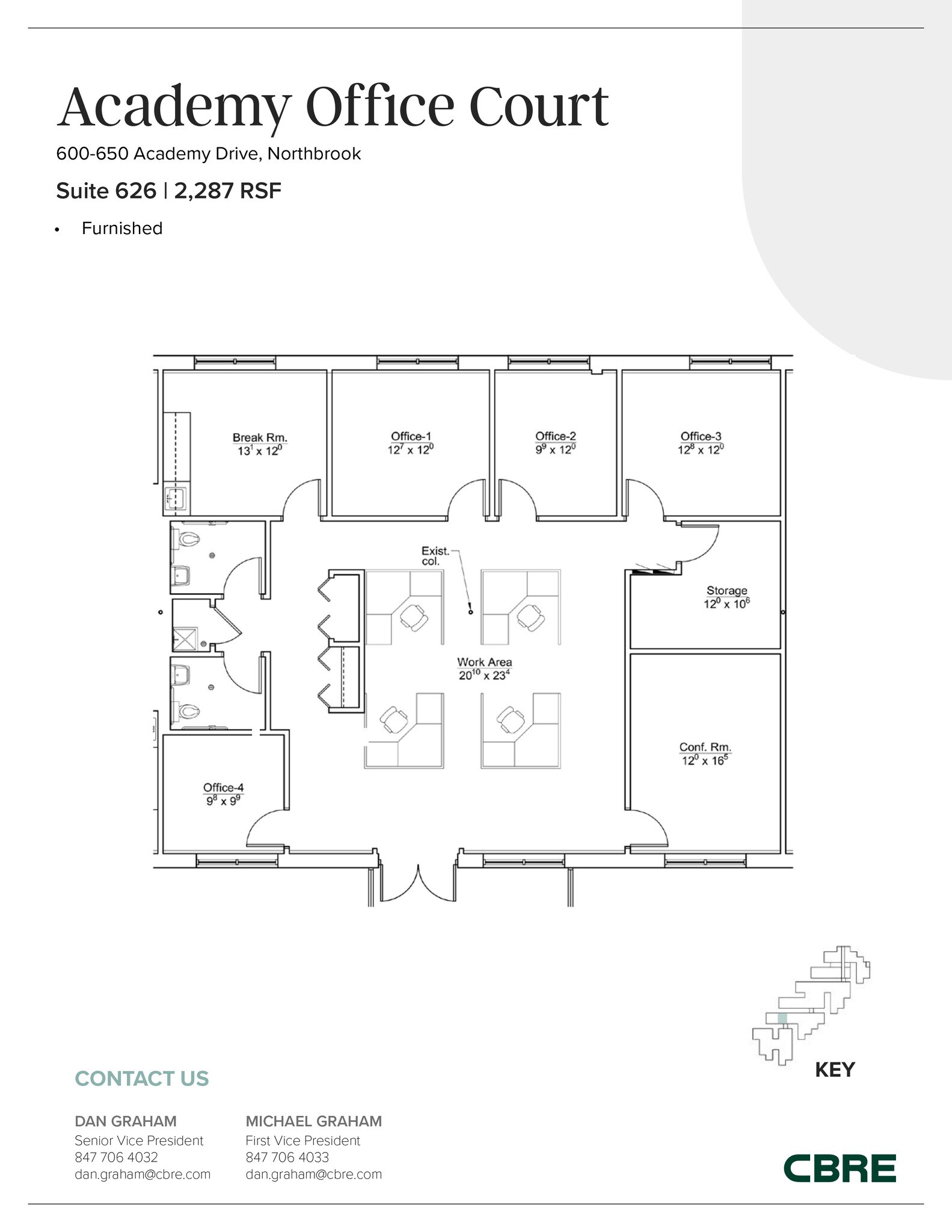 600-650 Academy Dr, Northbrook, IL à louer Plan d’étage– Image 1 sur 2