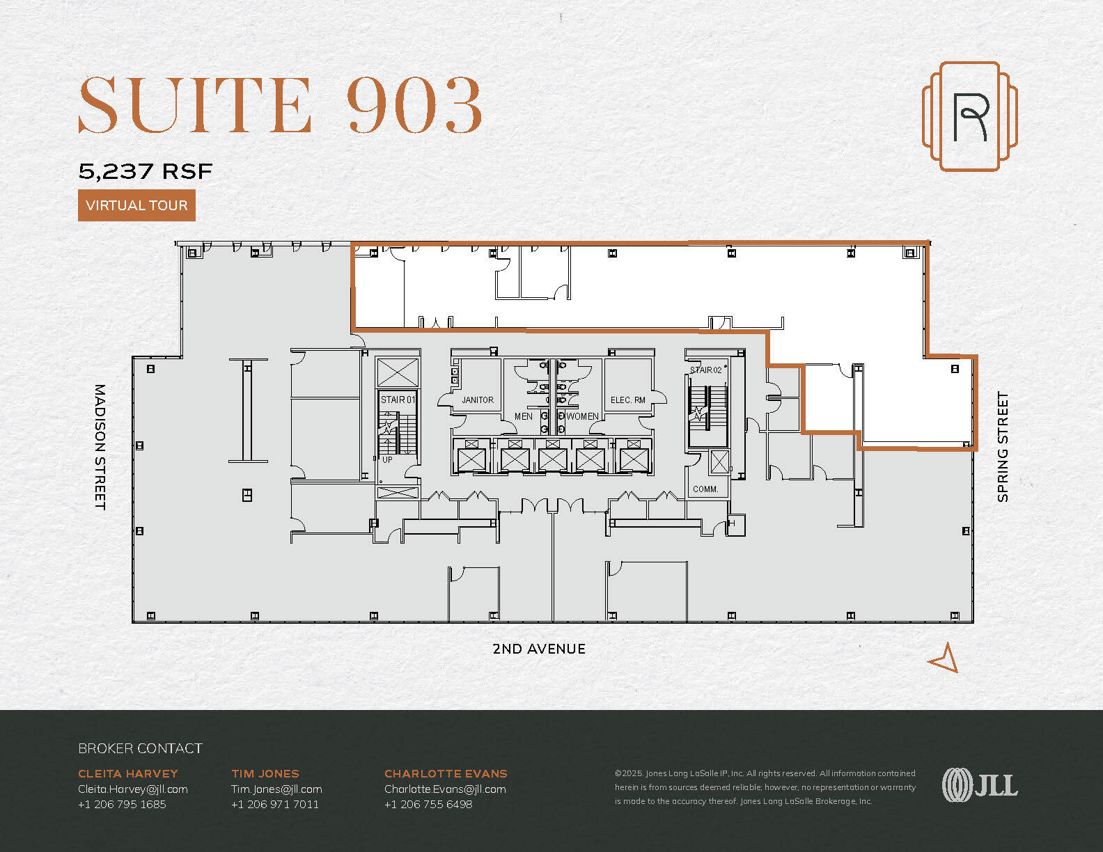 1015 2nd Ave, Seattle, WA à louer Plan d’étage– Image 1 sur 9