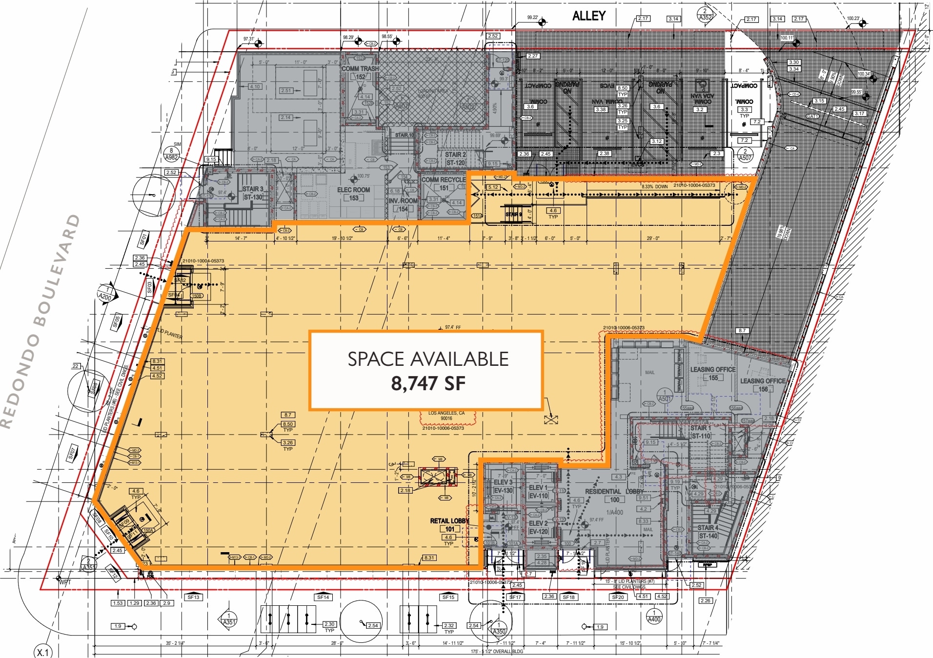 5217 W Adams Blvd, Los Angeles, CA à louer Plan d’étage– Image 1 sur 1