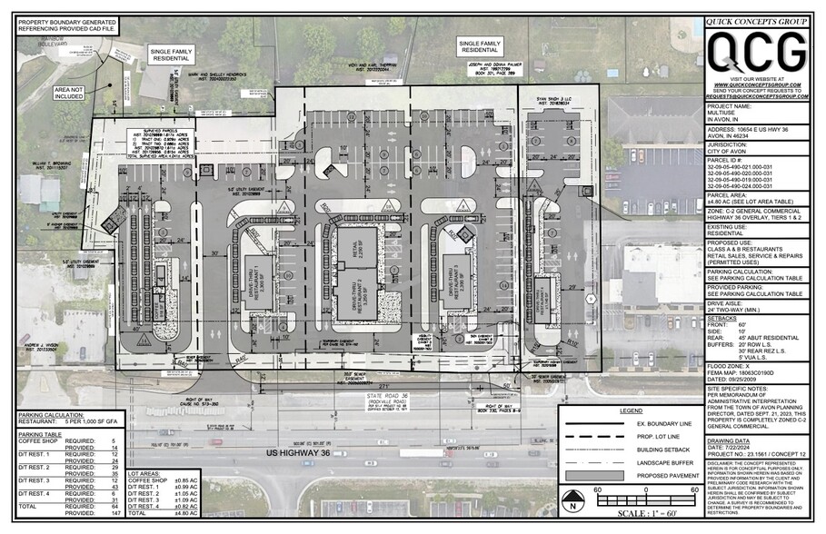 10654 E US Highway 36, Avon, IN à louer - Plan de site – Image 2 sur 2