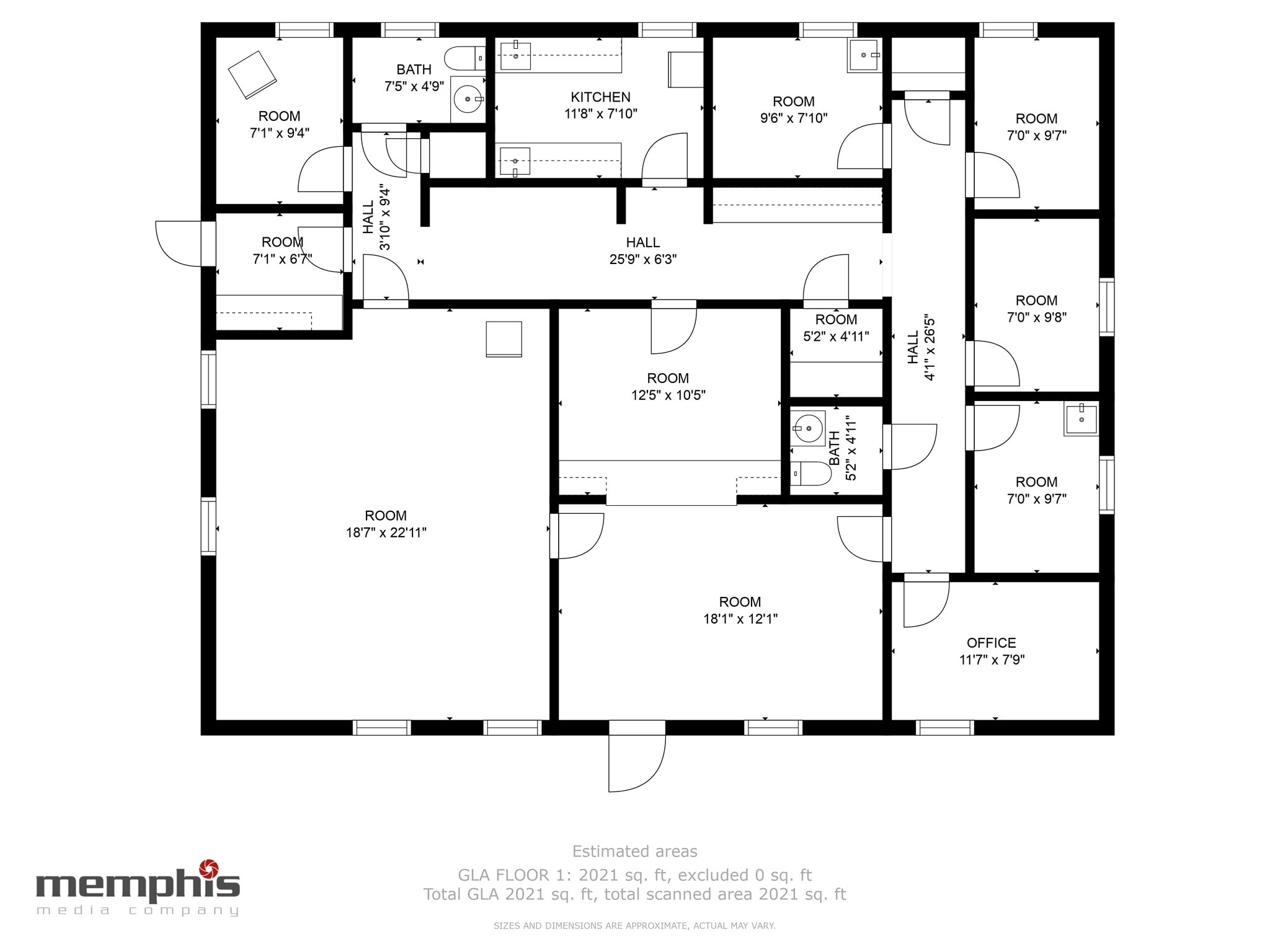 2004 Exeter Rd, Germantown, TN à louer Plan d’étage– Image 1 sur 5