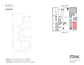 214 2nd Ave N, Nashville, TN à louer Plan d’étage– Image 1 sur 1