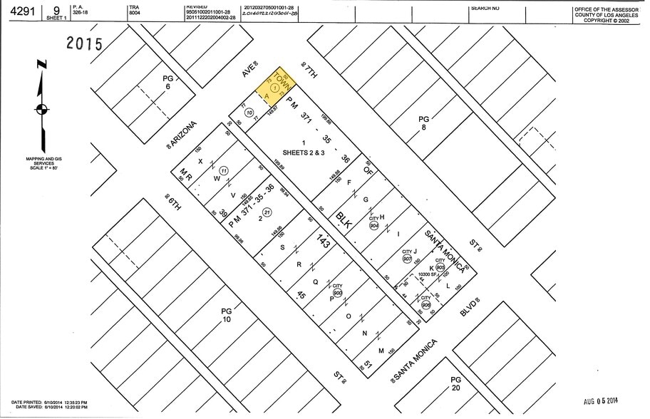 632 Arizona Ave, Santa Monica, CA à louer - Plan cadastral – Image 1 sur 8