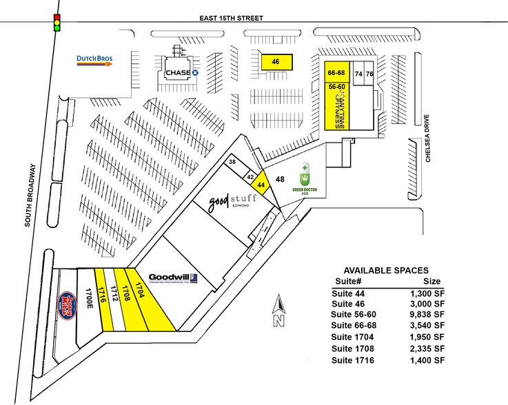 1700 S Broadway Ave, Edmond, OK à louer - Plan de site – Image 3 sur 3