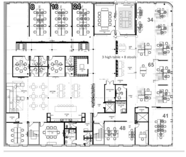 1370-1384 Rue Sainte-Catherine O, Montréal, QC à louer Plan d’étage– Image 1 sur 1