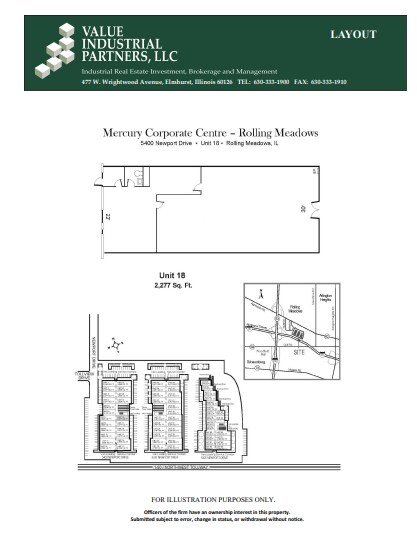 5400 Newport Dr, Rolling Meadows, IL à louer Plan d’étage– Image 1 sur 1