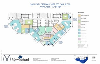 9821 Katy Fwy, Houston, TX à louer Plan d’étage– Image 2 sur 3