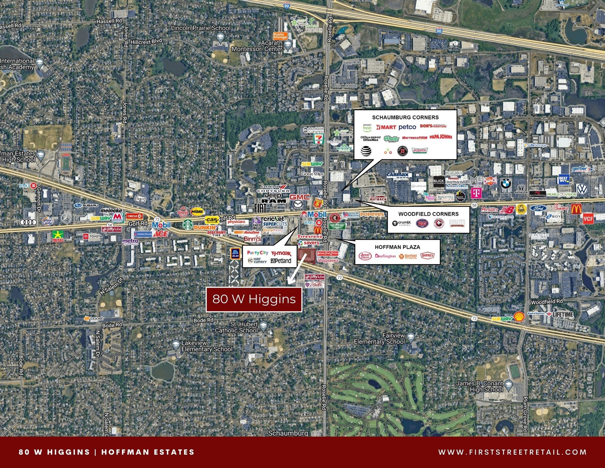 80 W Higgins Rd, Hoffman Estates, IL à louer Aérien– Image 1 sur 6