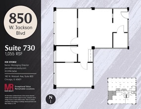 850 W Jackson Blvd, Chicago, IL à louer Plan d’étage– Image 1 sur 6