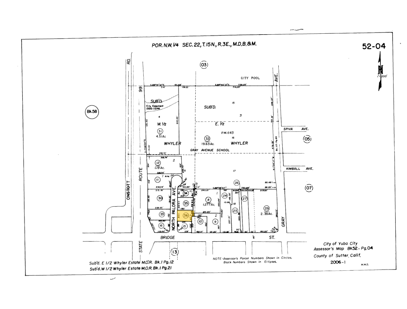 677 N Palora Ave, Yuba City, CA à louer Plan cadastral– Image 1 sur 2