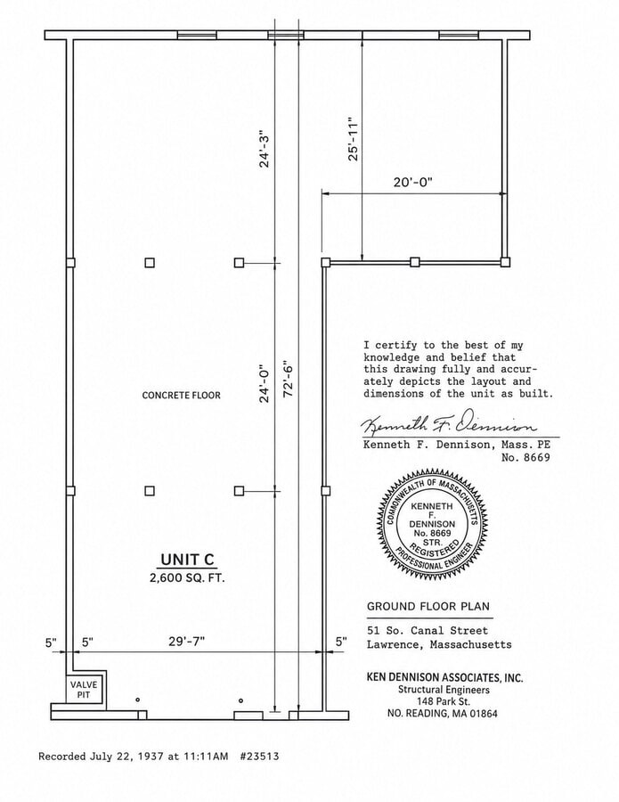51 S Canal St, Lawrence, MA 01843 - Lot 2 - - Plan d’étage - Image 1 of 1