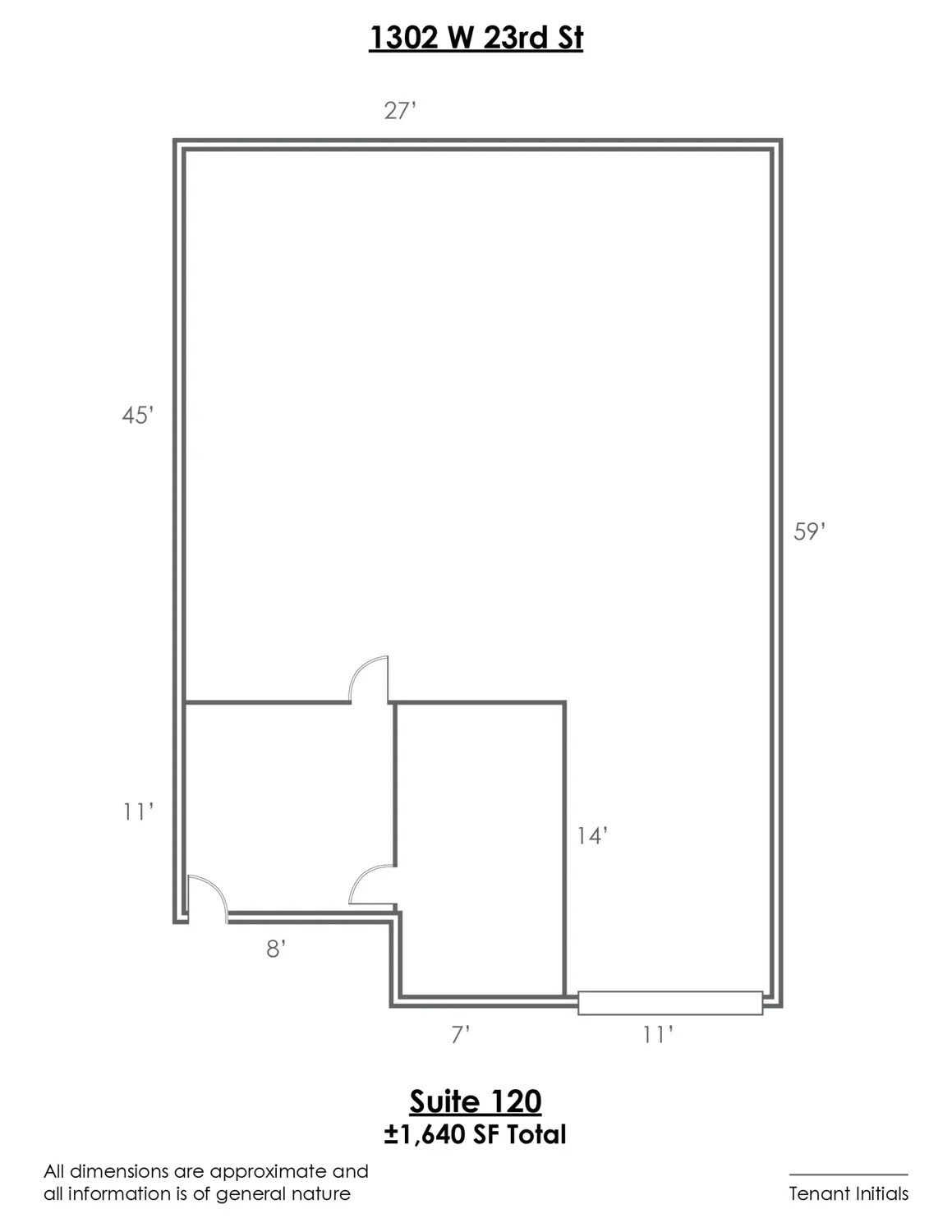 1302 W 23rd St, Tempe, AZ à louer Plan d’étage– Image 1 sur 1
