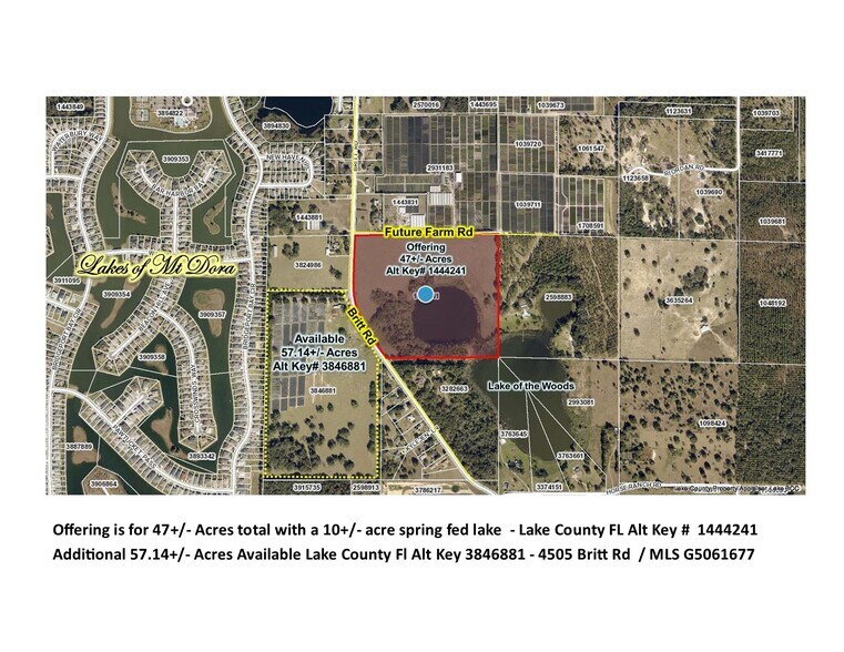 Future Farm & Britt Rd, Mount Dora, FL à vendre - Photo principale – Image 1 sur 14