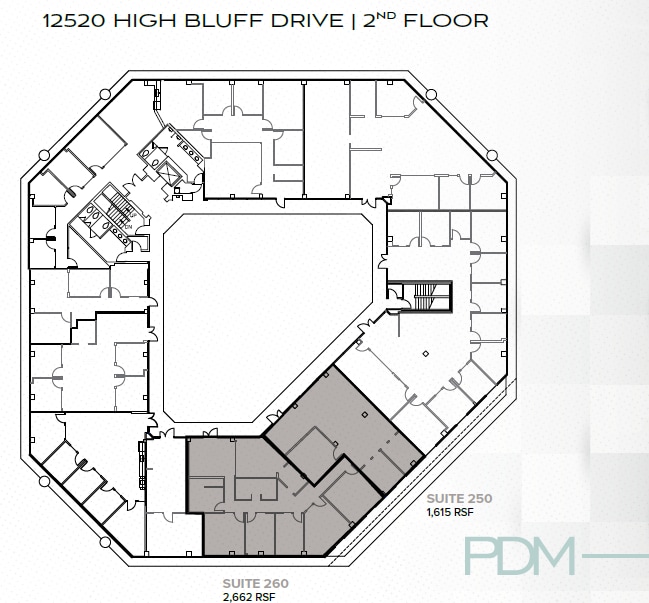 12520 High Bluff Dr, San Diego, CA à louer Plan d’étage– Image 1 sur 1