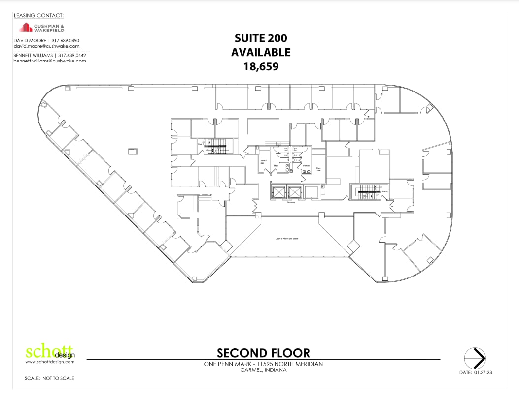 11595 N Meridian St, Carmel, IN à louer Plan d’étage– Image 1 sur 1