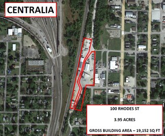 Plus de détails pour 100 Rhodes St, Centralia, IL - Industriel/Logistique à vendre