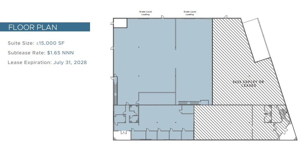 5625-5629 Copley Dr, San Diego, CA à louer Plan d’étage– Image 1 sur 1