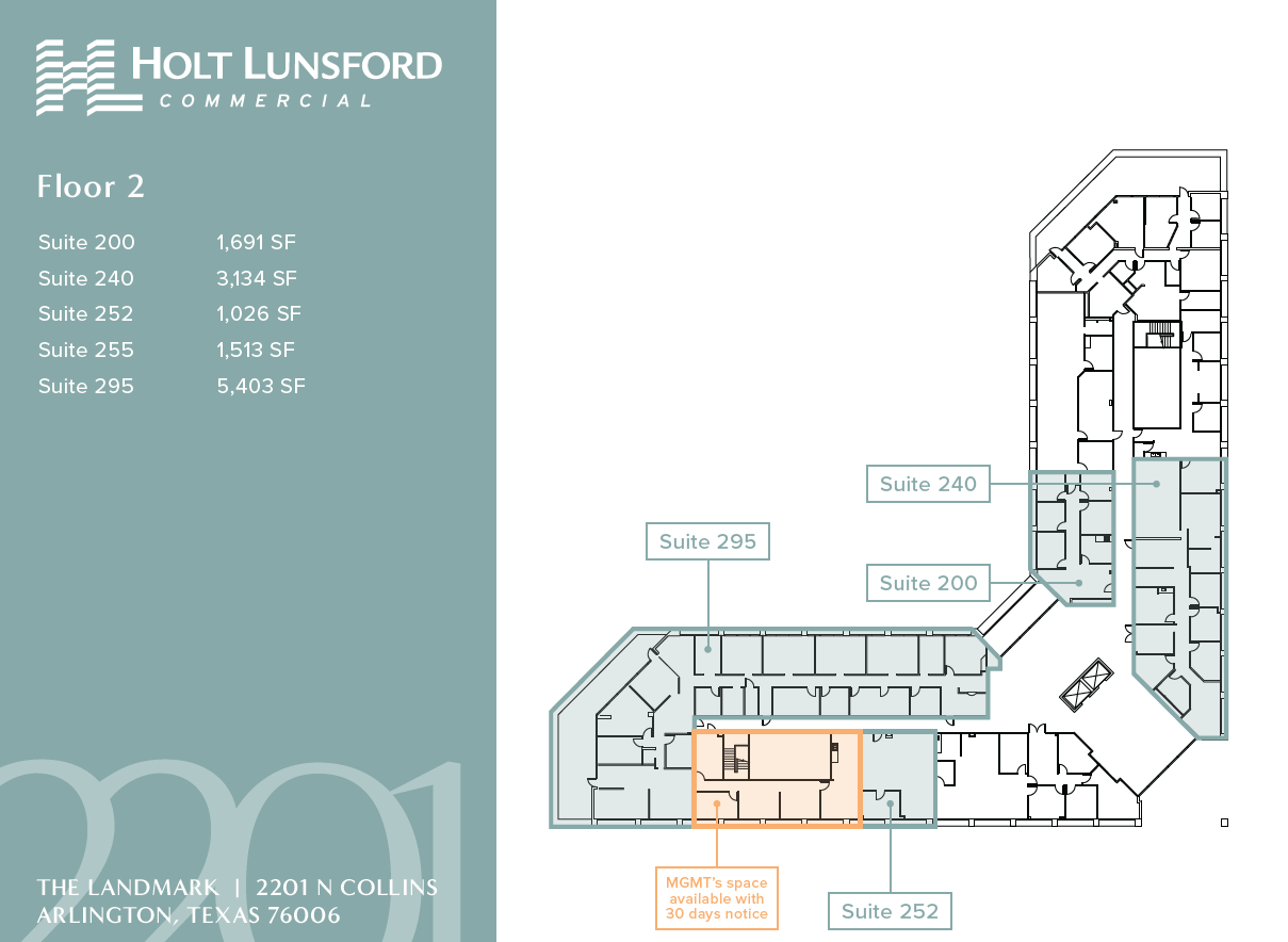2201 N Collins St, Arlington, TX à louer Plan d’étage– Image 1 sur 1