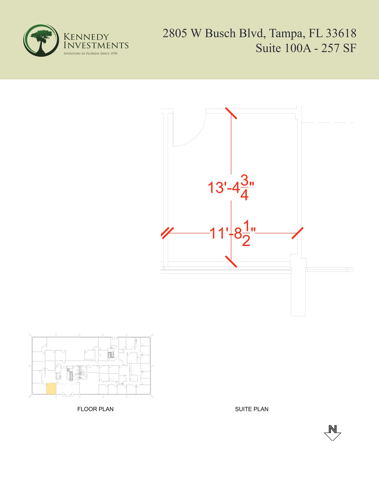 2807 W Busch Blvd, Tampa, FL à louer Plan de site– Image 1 sur 1