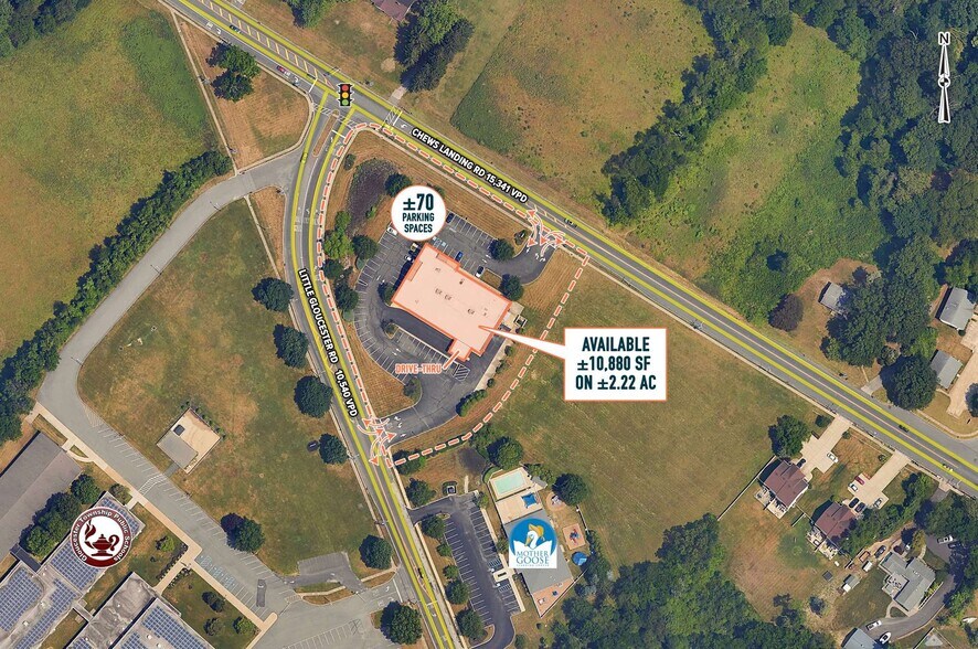 1492 Chews Landing Rd, Laurel Springs, NJ à louer - Aérien – Image 2 sur 5