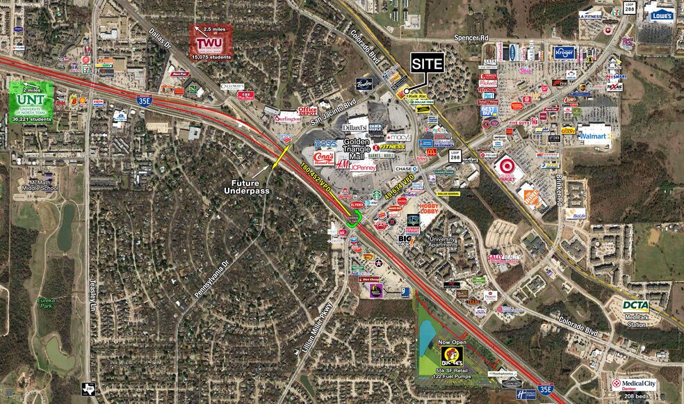 2229 Colorado Blvd, Denton, TX à vendre - Aérien – Image 1 sur 4