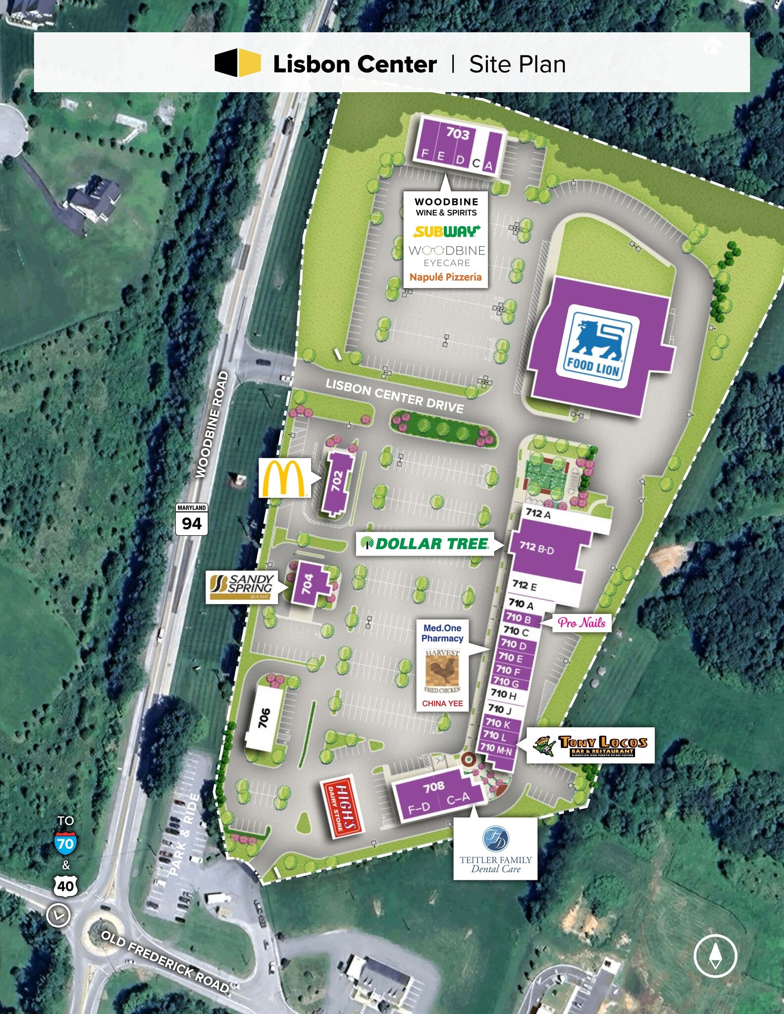 702-712 Lisbon Center Dr, Woodbine, MD à louer Plan de site– Image 1 sur 3