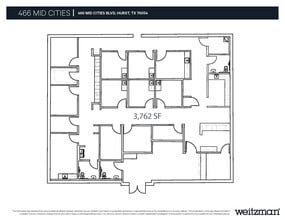 466 Mid Cities Blvd, Hurst, TX à vendre Plan d’étage– Image 1 sur 1