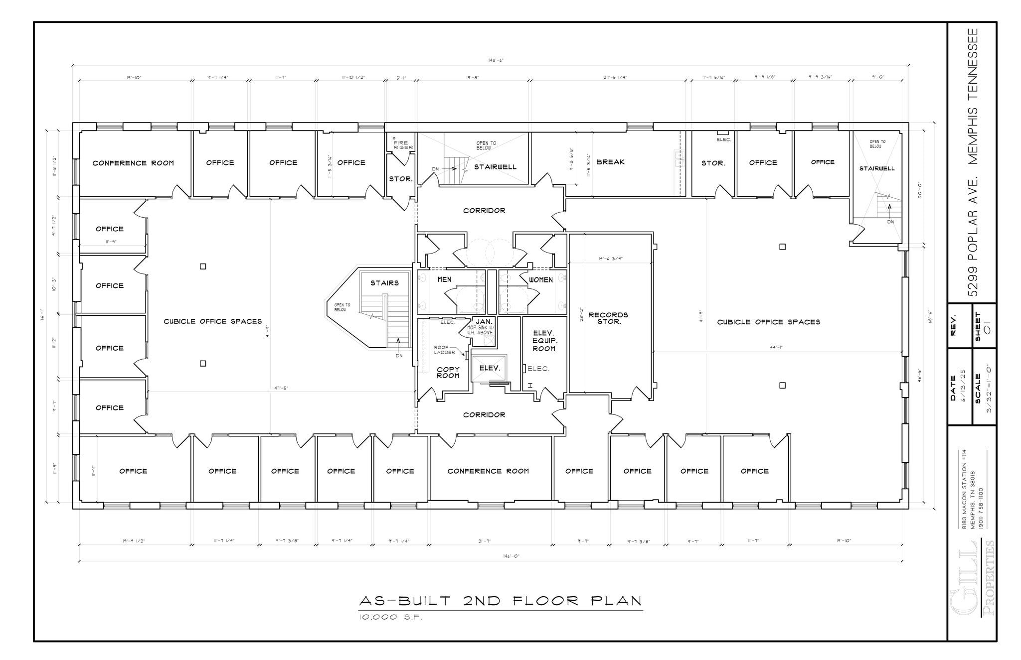 5299 Poplar Ave, Memphis, TN à louer Plan de site– Image 1 sur 2