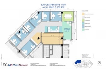 820 Gessner Rd, Houston, TX à louer Plan d’étage– Image 1 sur 1
