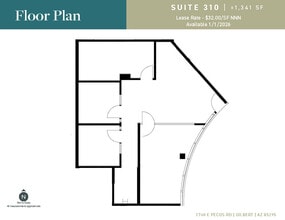 1760 E Pecos Rd, Gilbert, AZ à louer Plan d’étage– Image 1 sur 1