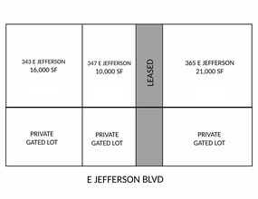 343 E Jefferson Blvd, Los Angeles, CA à louer Plan de site– Image 2 sur 2