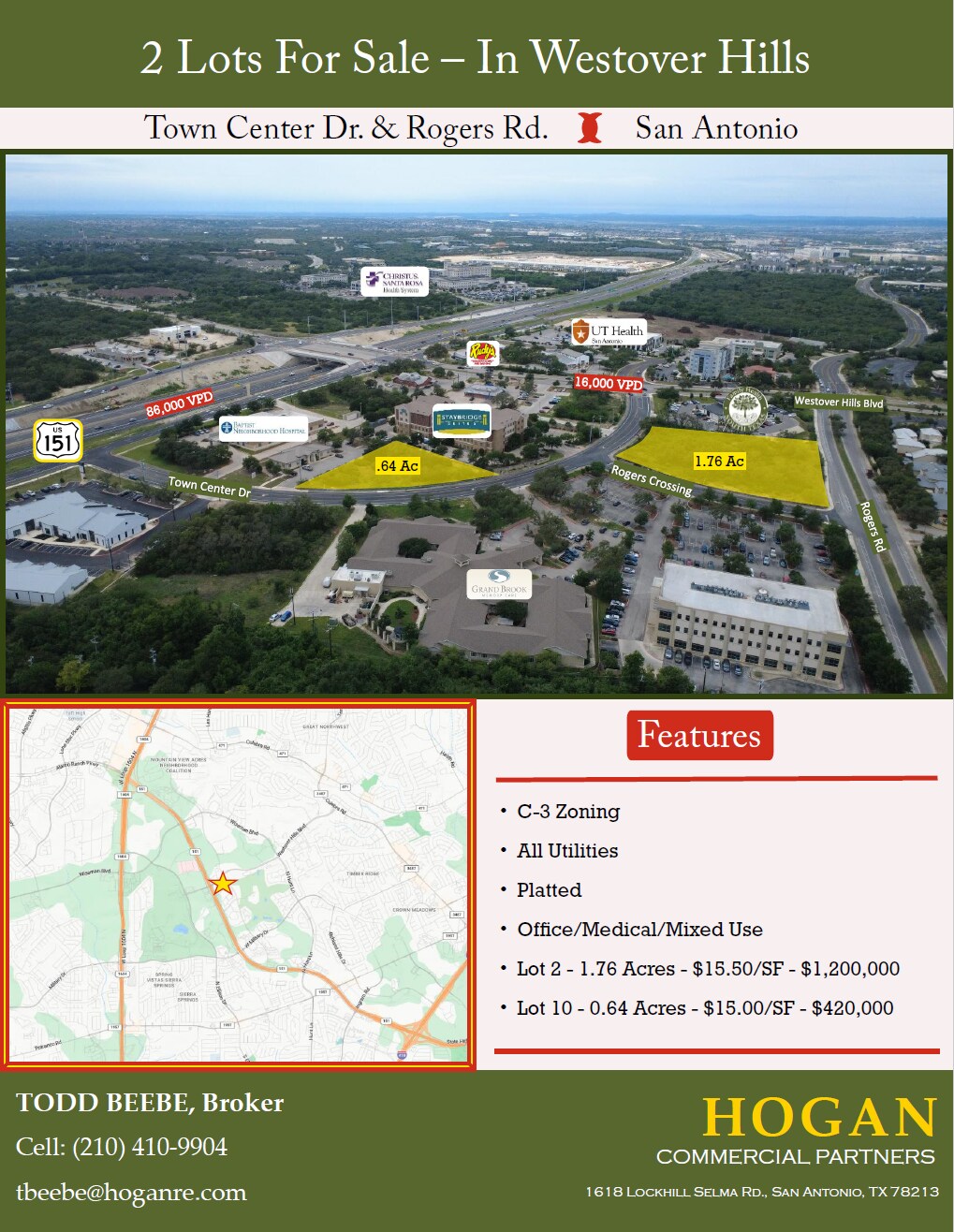 12151 Town Center Drive, San Antonio, TX à vendre Photo de l’immeuble– Image 1 sur 3