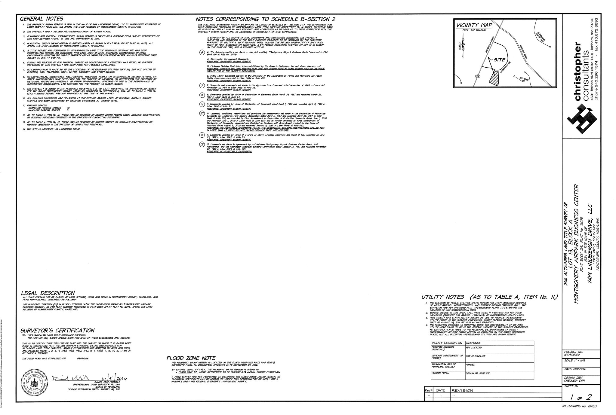 7421-7431 Lindbergh Dr, Gaithersburg, MD à louer Plan de site– Image 1 sur 2