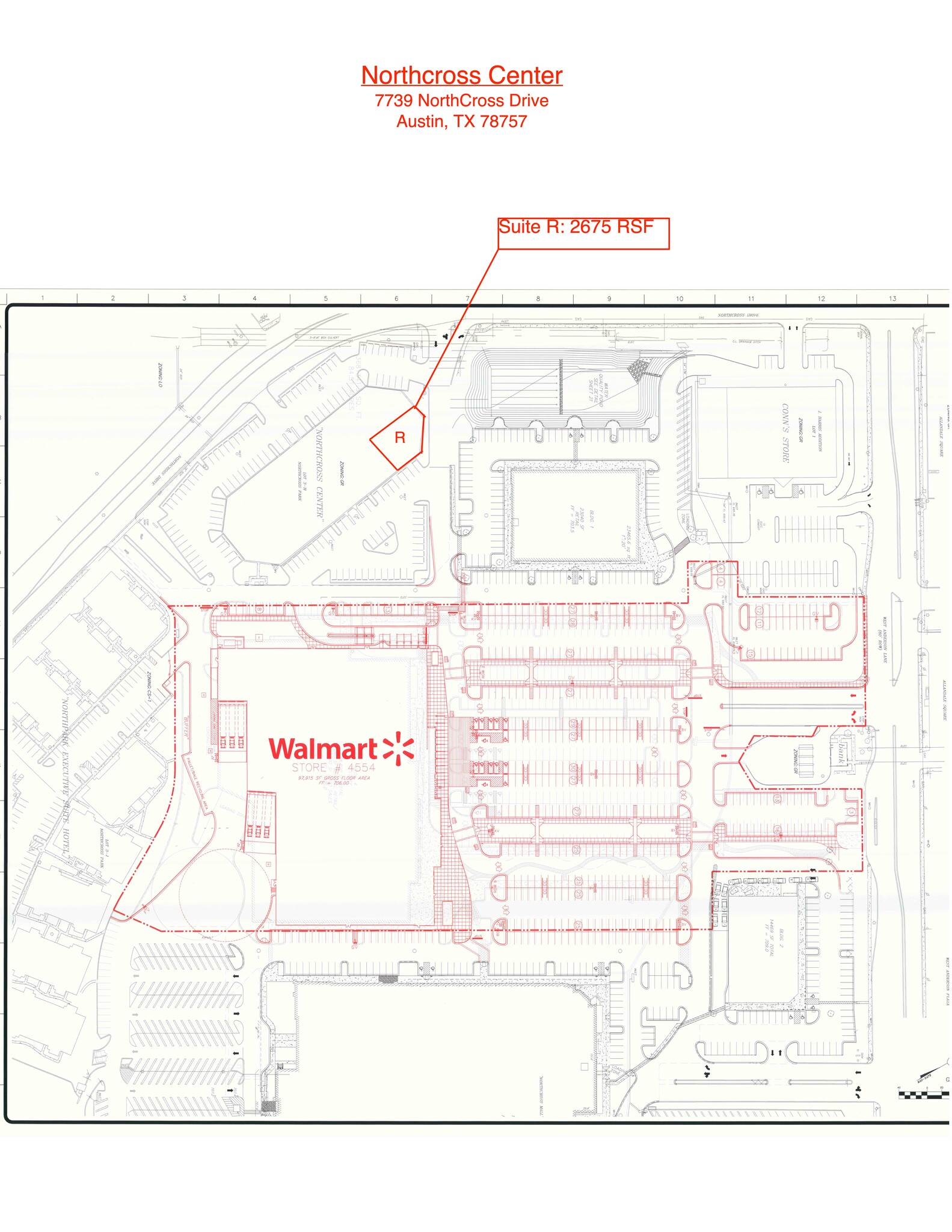 7739 Northcross Dr, Austin, TX à louer Plan de site– Image 1 sur 1