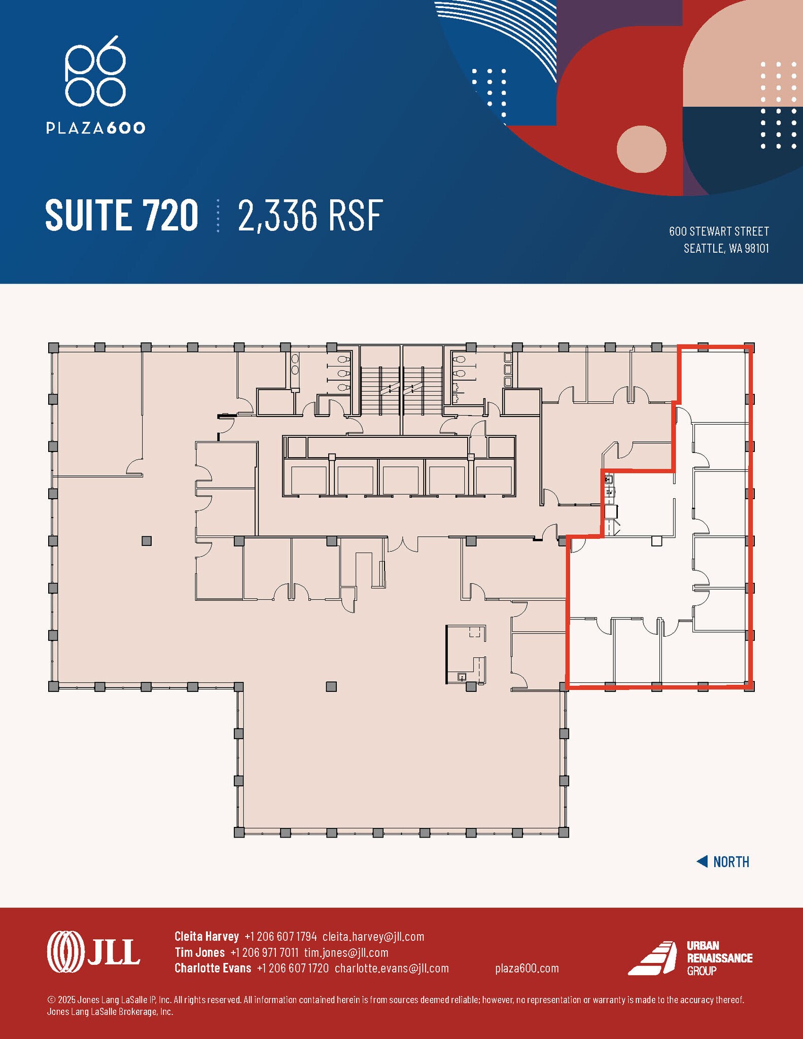 600 Stewart St, Seattle, WA à louer Plan d’étage– Image 1 sur 2