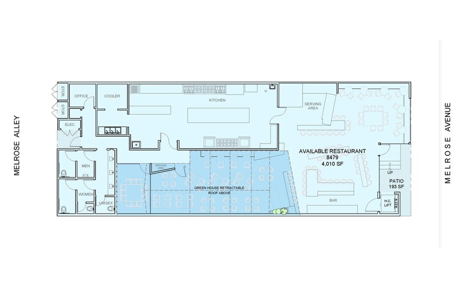 8479 Melrose Ave, West Hollywood, CA à louer - Plan d’étage – Image 2 sur 2