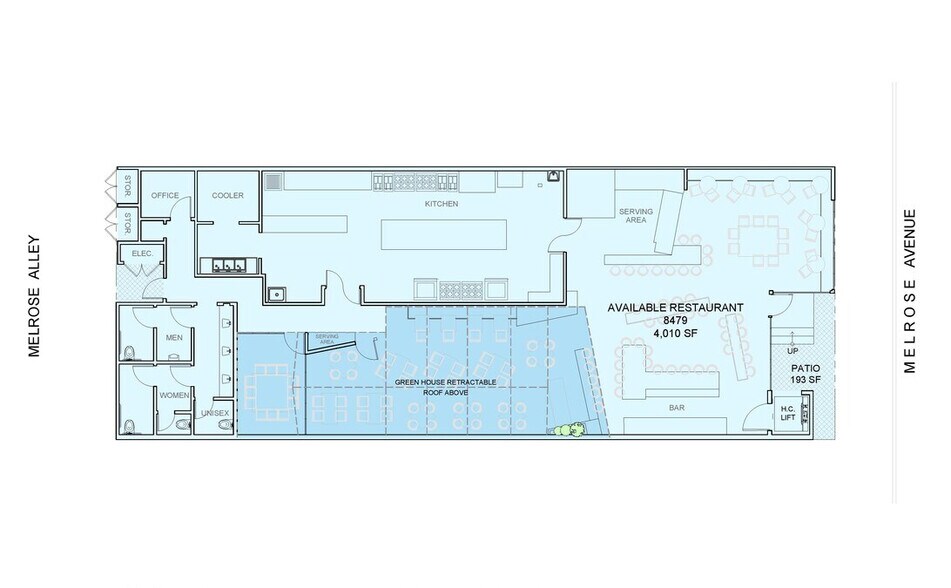 8479 Melrose Ave, West Hollywood, CA à louer - Plan d’étage – Image 2 sur 6
