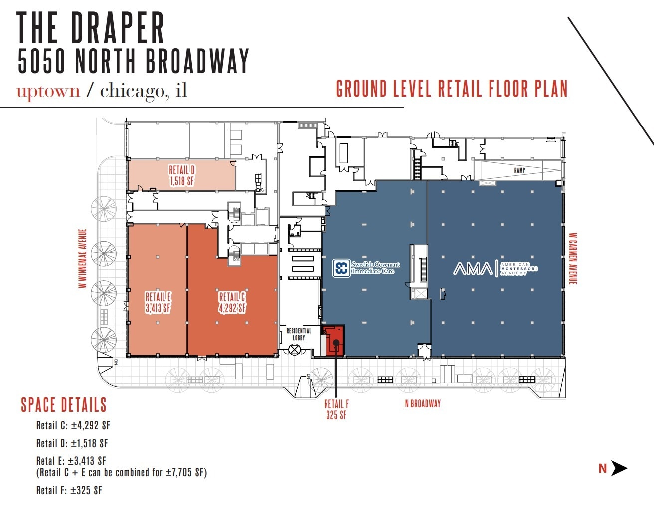 5050 N Broadway St, Chicago, IL à louer Plan d’étage– Image 1 sur 1