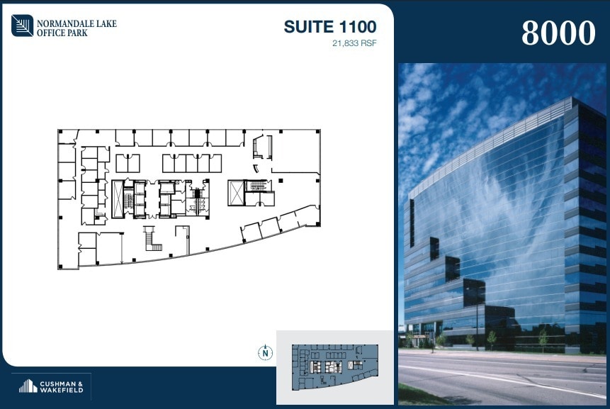 8000-8500 Normandale Lake Blvd, Bloomington, MN à louer Plan d’étage– Image 1 sur 2