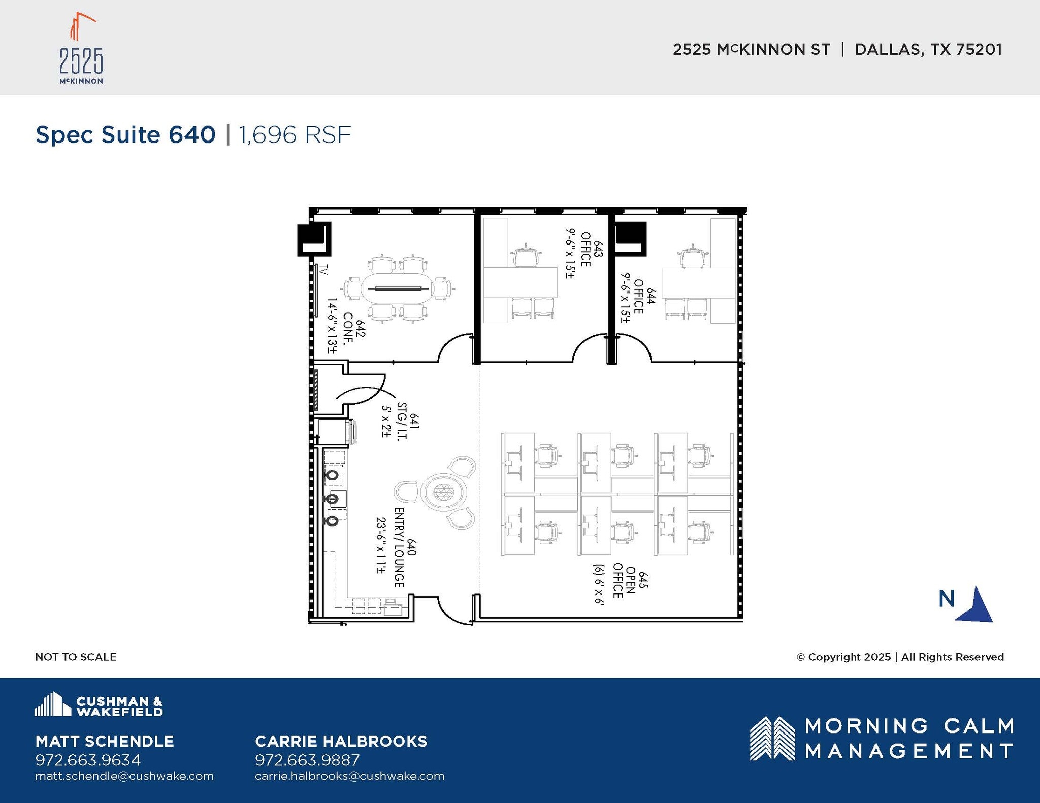 2525 McKinnon St, Dallas, TX à louer Plan d’étage– Image 1 sur 2