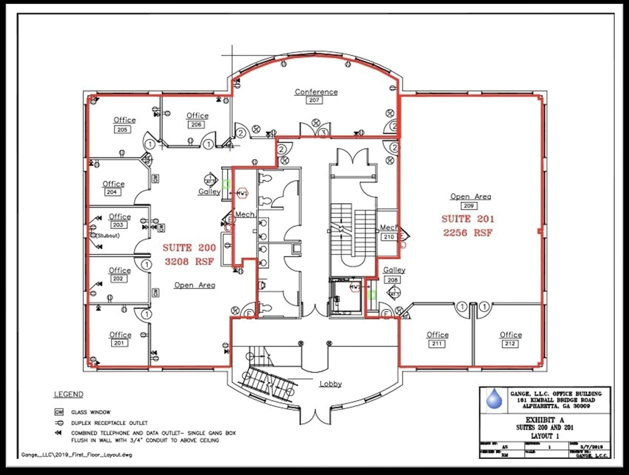 161 Kimball Bridge Rd, Alpharetta, GA à louer Plan d’étage– Image 1 sur 2